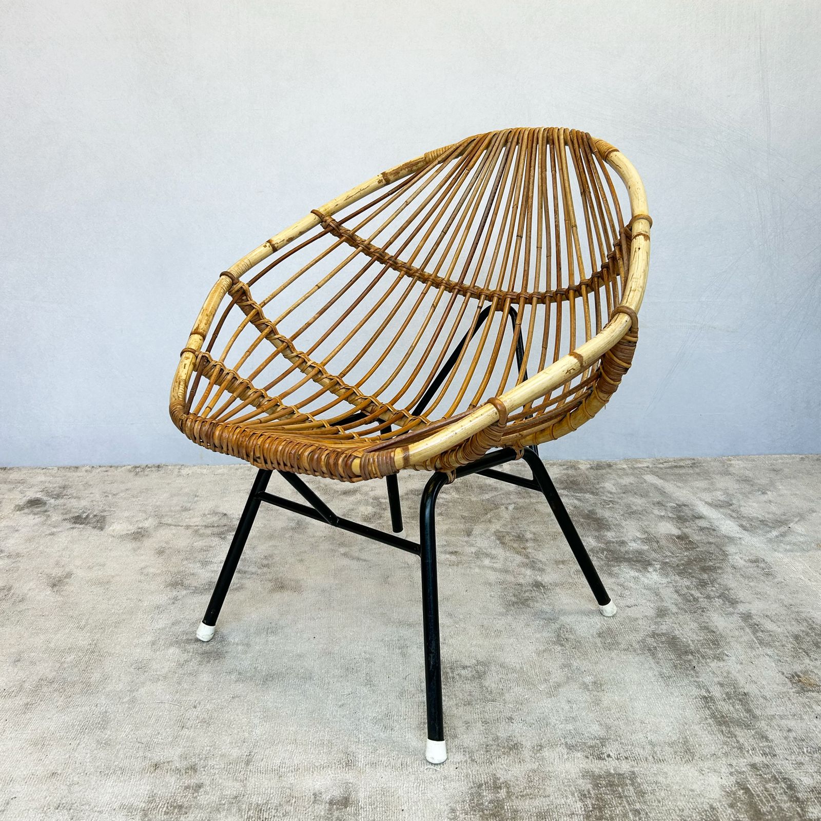 Bamboo And Rattan Chair By Dirk Van Sliedrecht For Rohé Noordwolde photo for sale