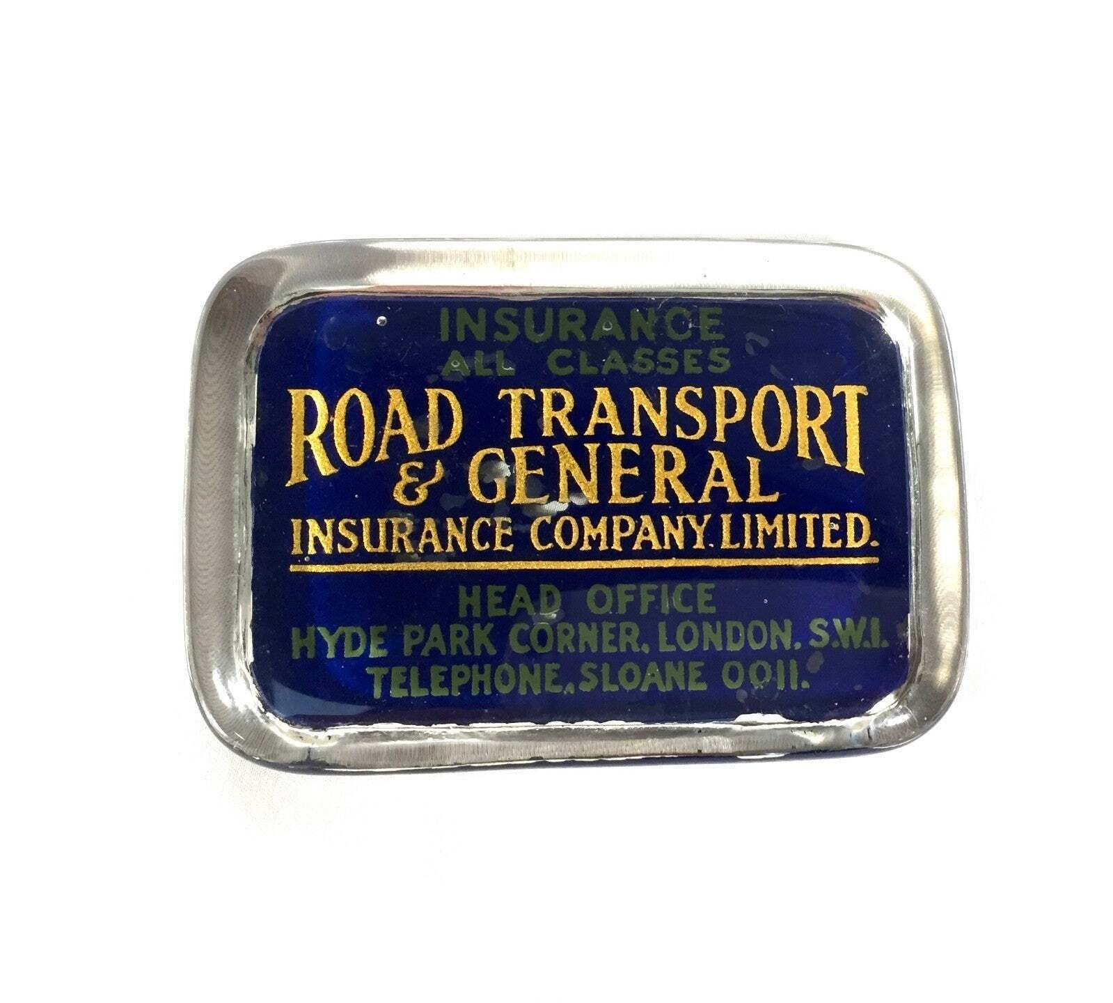 Antique Advertising Collection Of Road Transport Insurance Sign / Paper Weight photo vintage