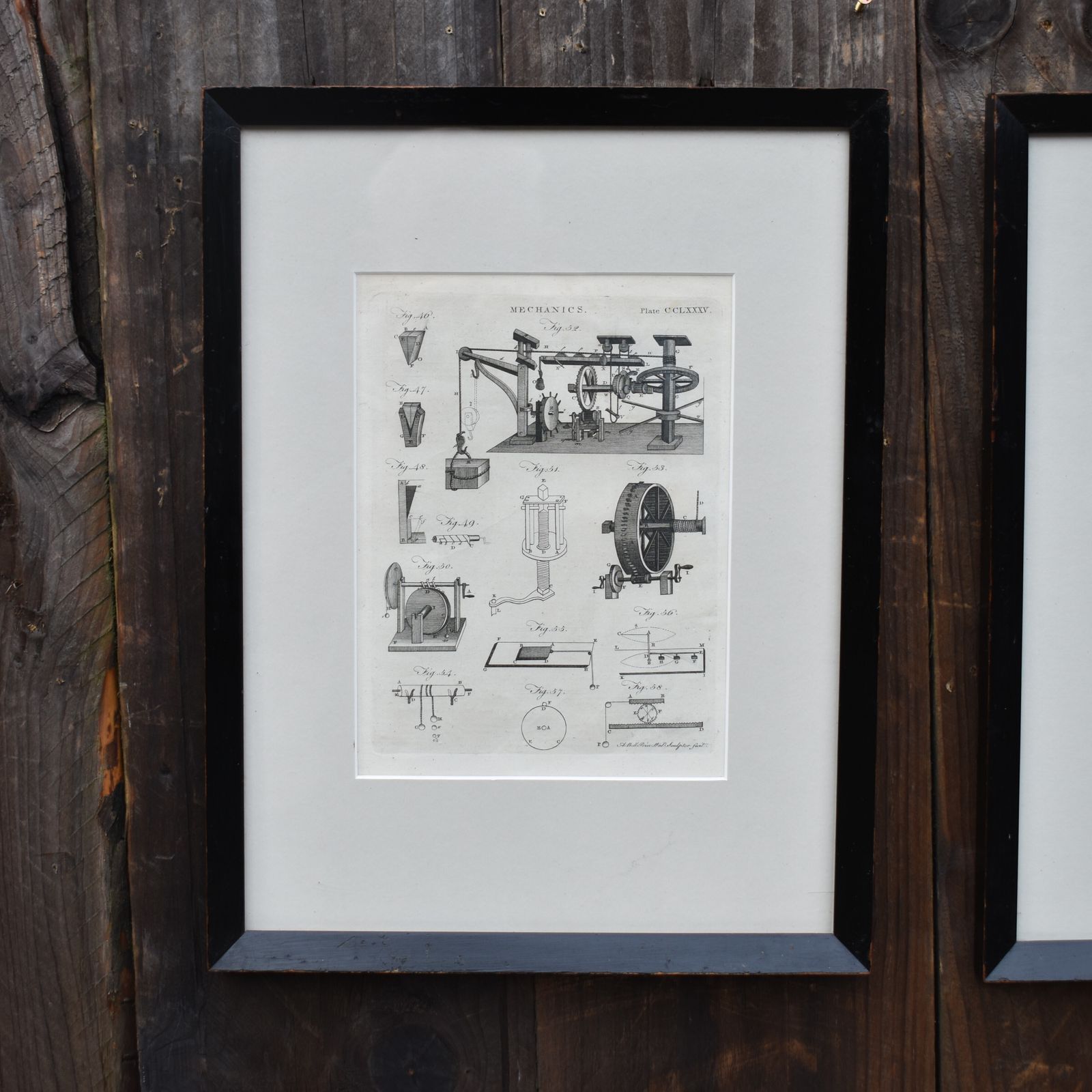 Antique 1797 Andrew Bell Mechanics Milling Black & White Engravings Plates Pair photo for sale