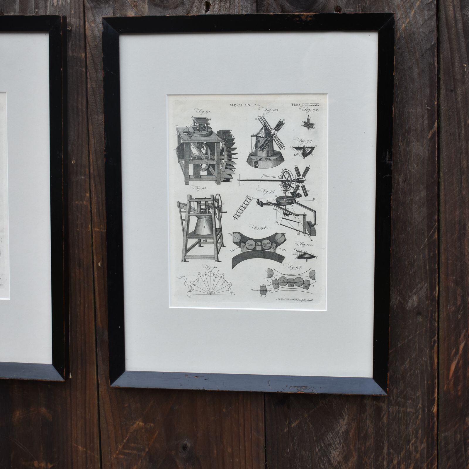 Antique 1797 Andrew Bell Mechanics Milling Black & White Engravings Plates Pair photo vinterior