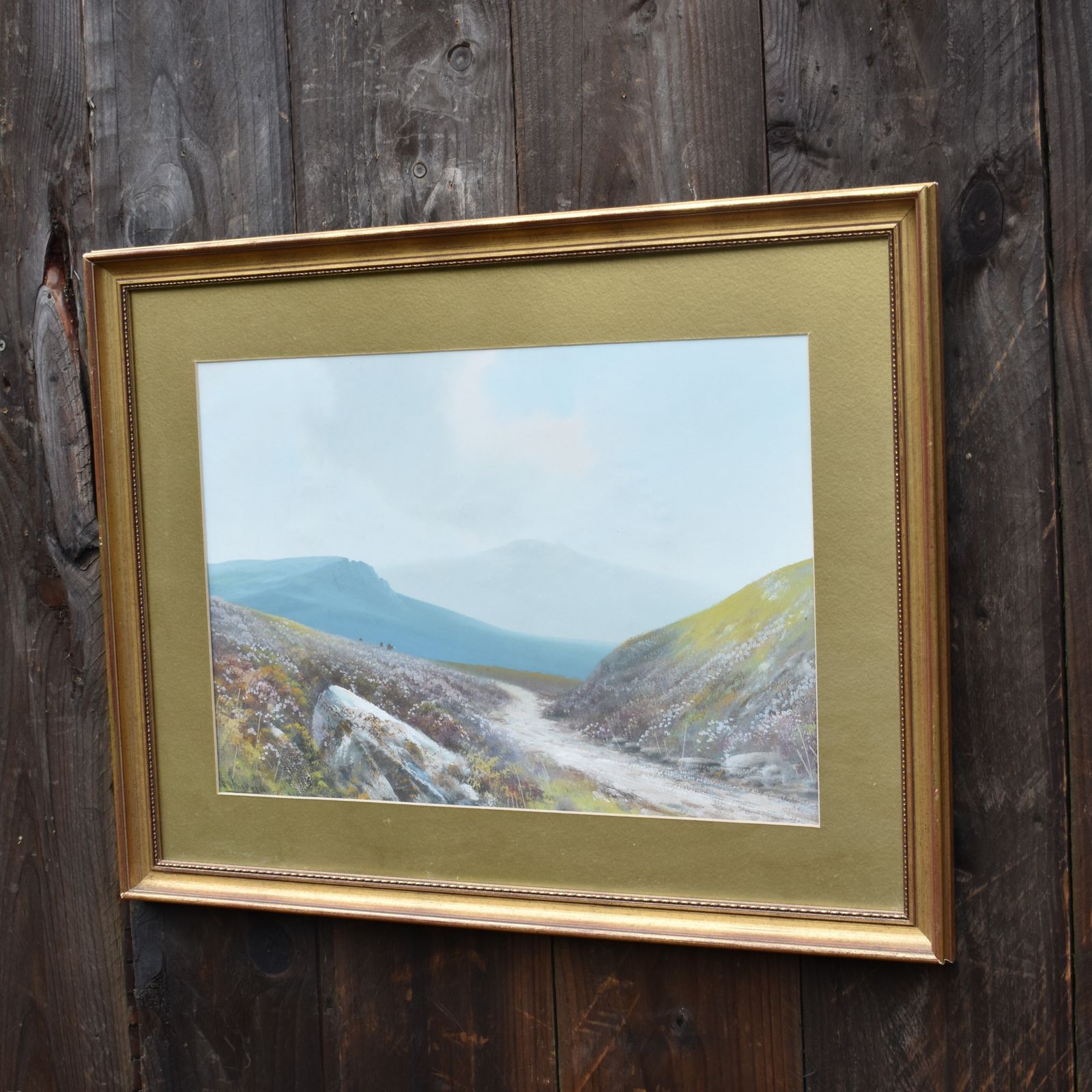 Antique Reginald Daniel Sherrin Lydford Moors Dartmoor Watercolour Painting photo furniture
