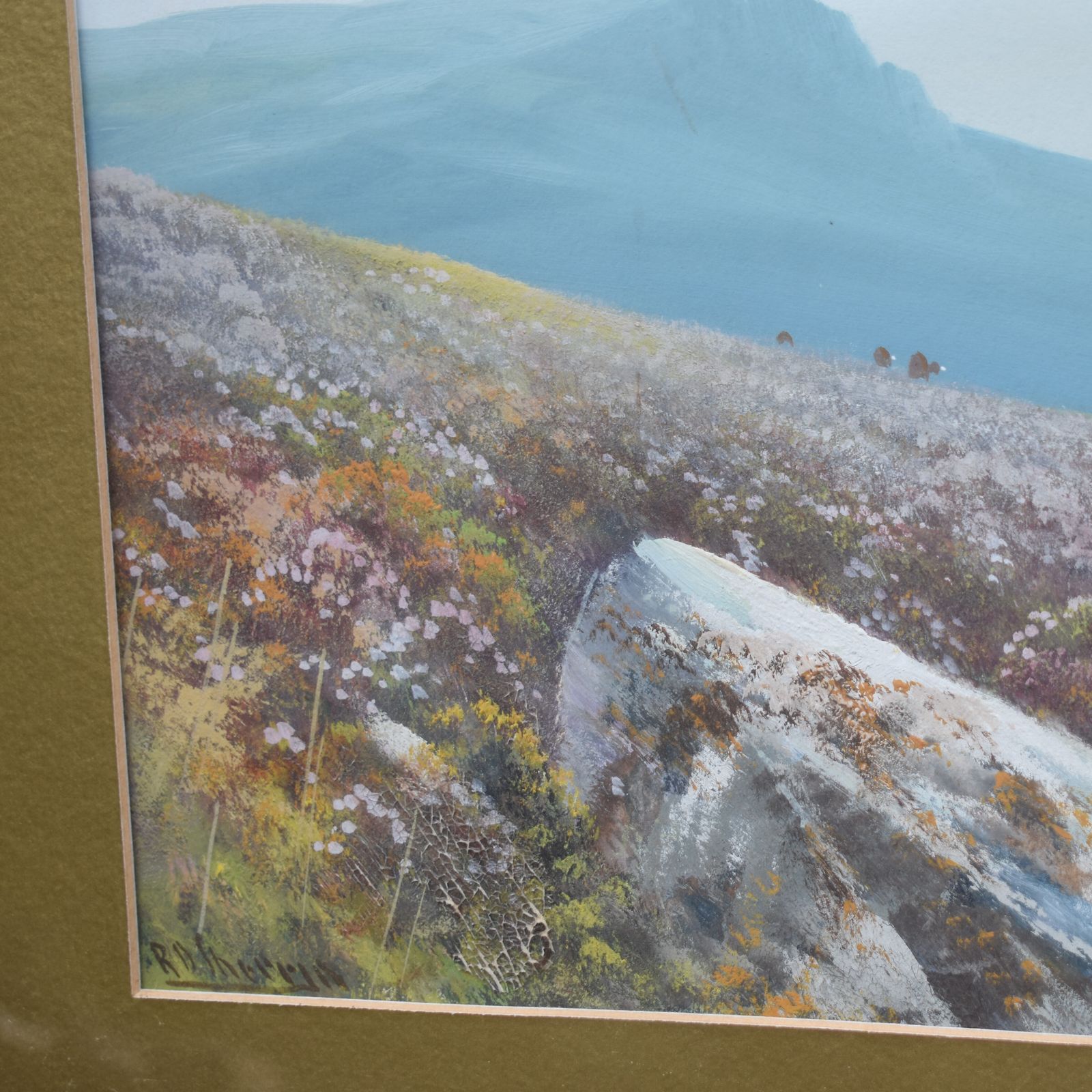 Antique Reginald Daniel Sherrin Lydford Moors Dartmoor Watercolour Painting photo 195.0