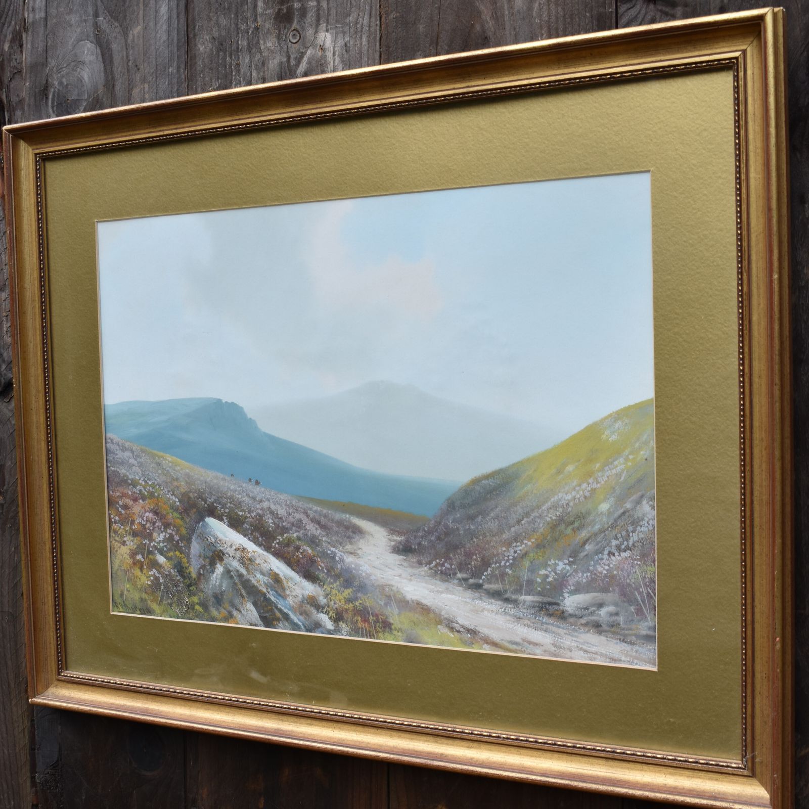 photo for sale Antique Reginald Daniel Sherrin Lydford Moors Dartmoor Watercolour Painting