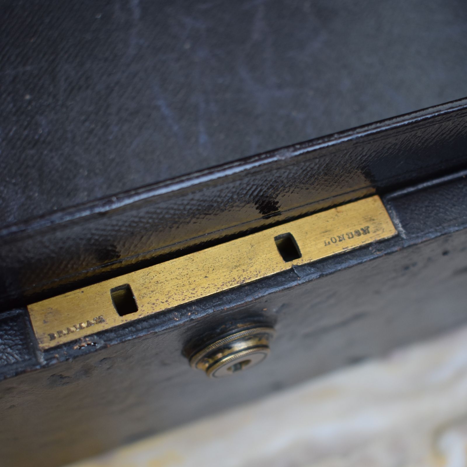 Antique Parkins & Gotto Correspondent Leather Writing Box With Bramah Lock & Key photo vintage