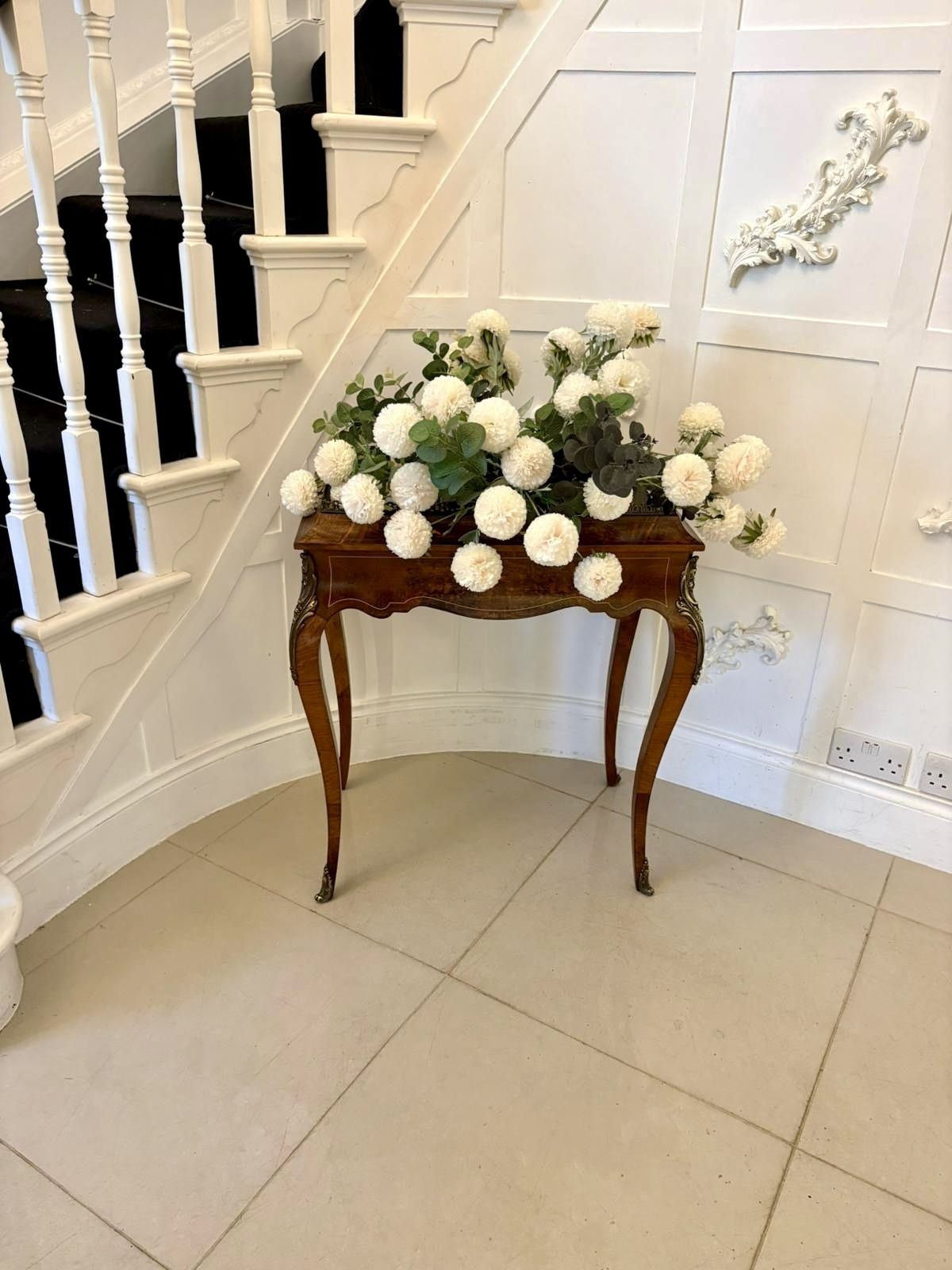 Quality Antique French Walnut Jardinière Table photo for sale