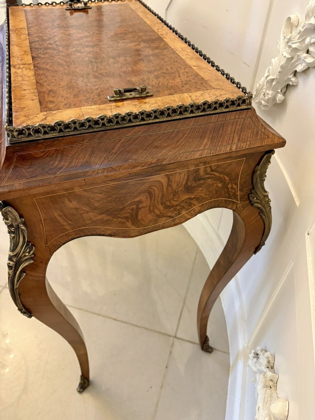 Quality Antique French Walnut Jardinière Table photo Home Decor