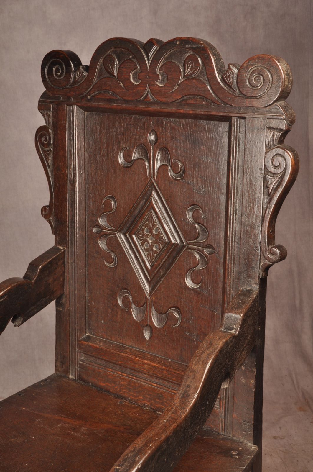 17th Century Yorkshire Oak Wainscot Chair photo for sale