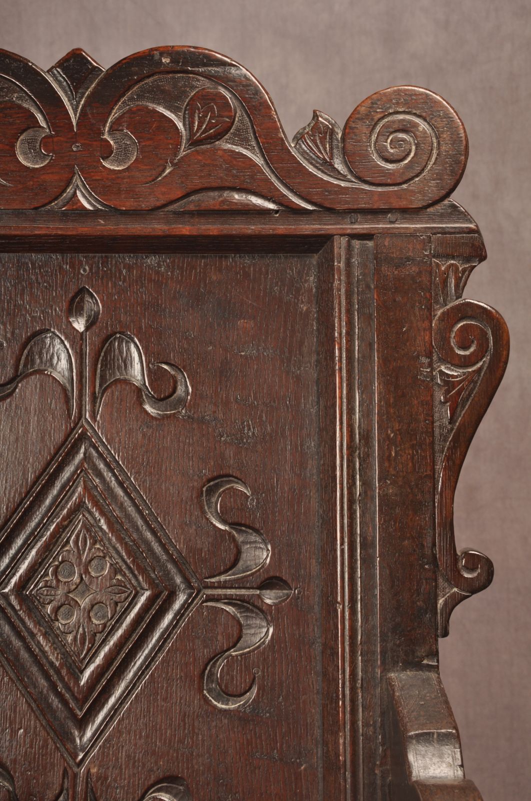 17th Century Yorkshire Oak Wainscot Chair photo vintage