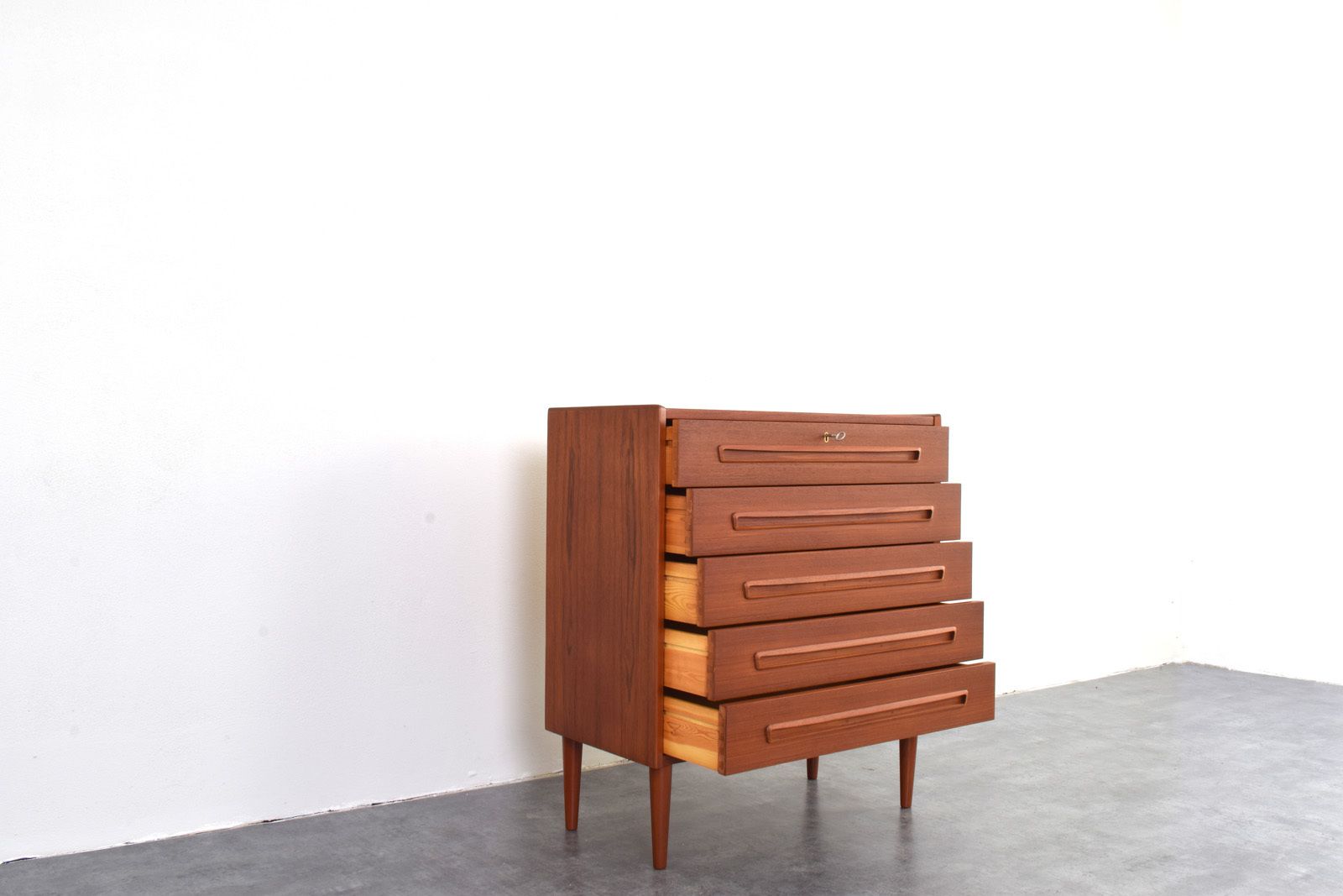 photo for sale Mid Century Danish Teak Chest Of Drawers, 1960s