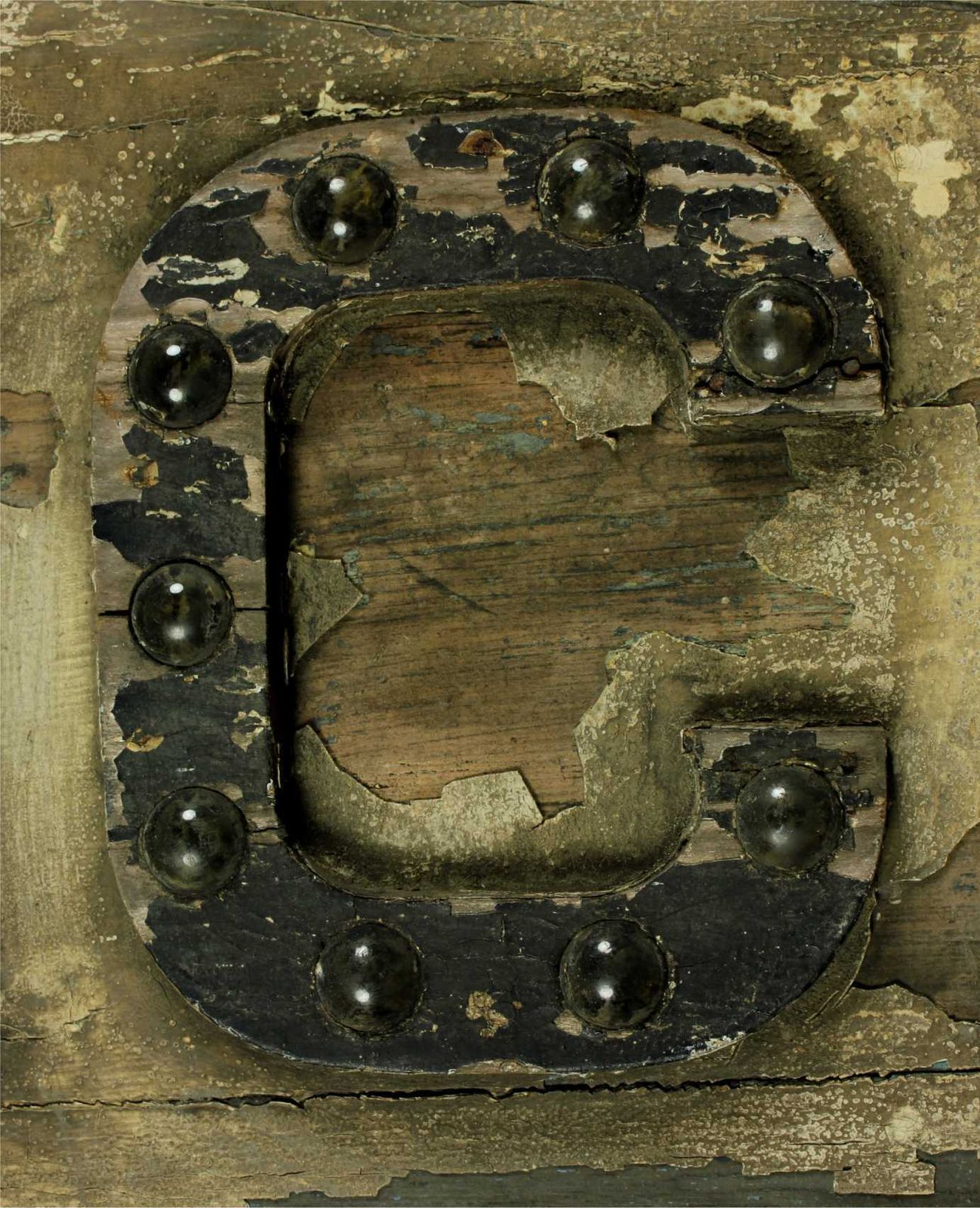 Home Decor Large Wood Doncaster Direction Sign. Antique Rustic Glass Reflectors. photo