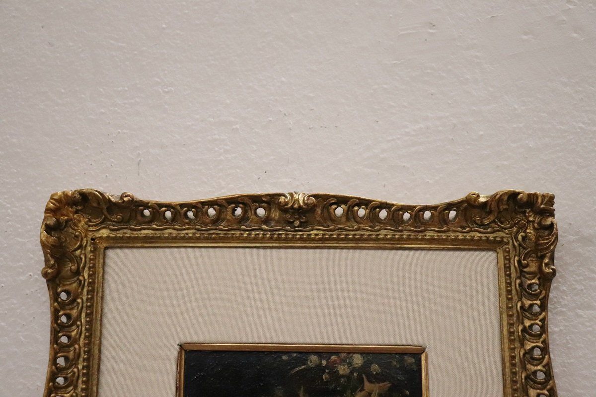Allegory Of Spring, Oil Painting On Board, 1800s, Framed photo Art