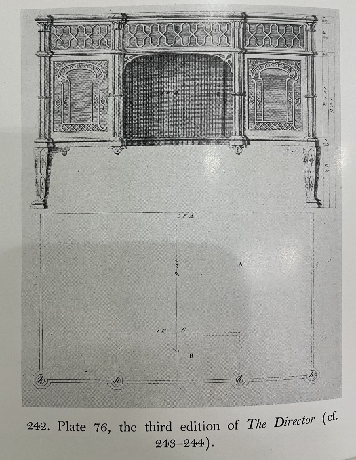 A Superb Chippendale Design Mahogany Gothic Revival Desk photo vintage