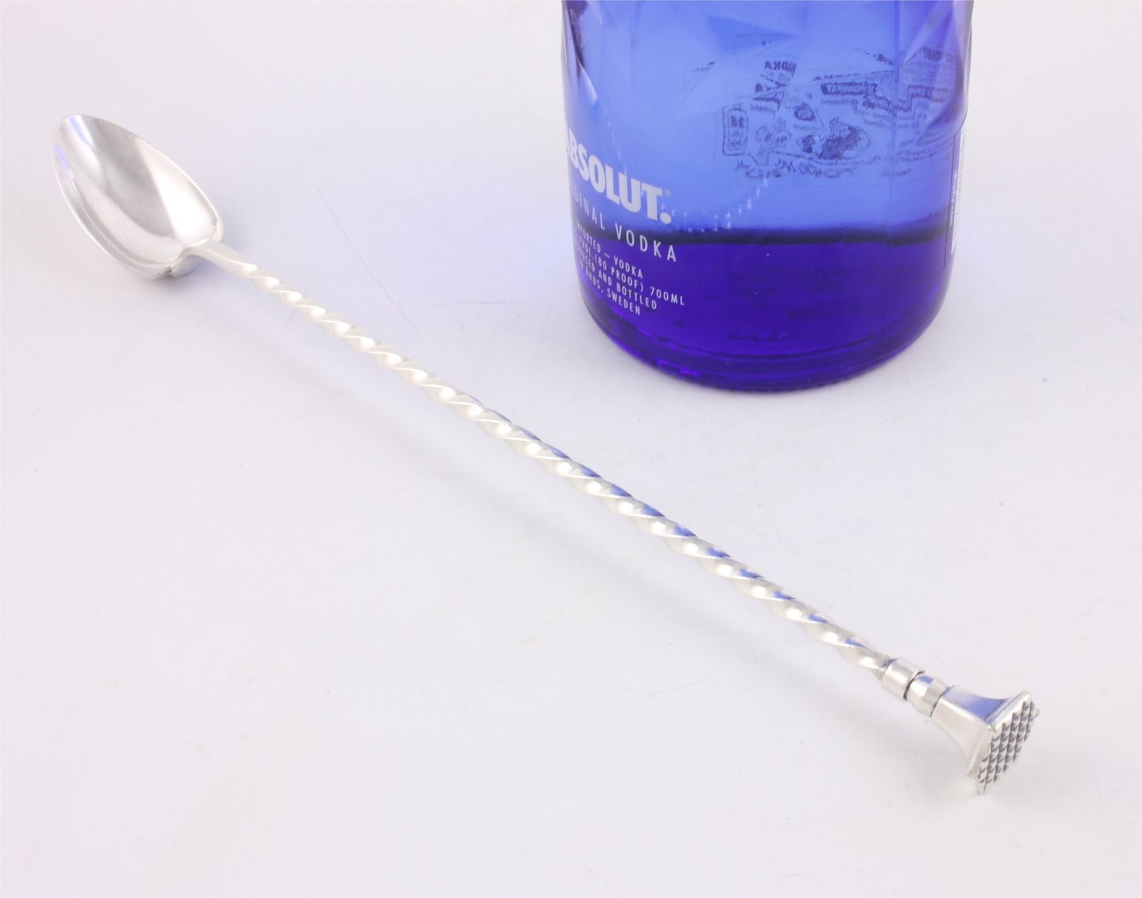 Long Christofle Cocktail Stirrer Spoon. Vintage Silver Plated Muddler. photo 310.0