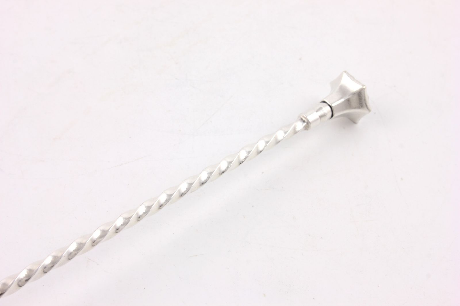 Long Christofle Cocktail Stirrer Spoon. Vintage Silver Plated Muddler. photo vinterior