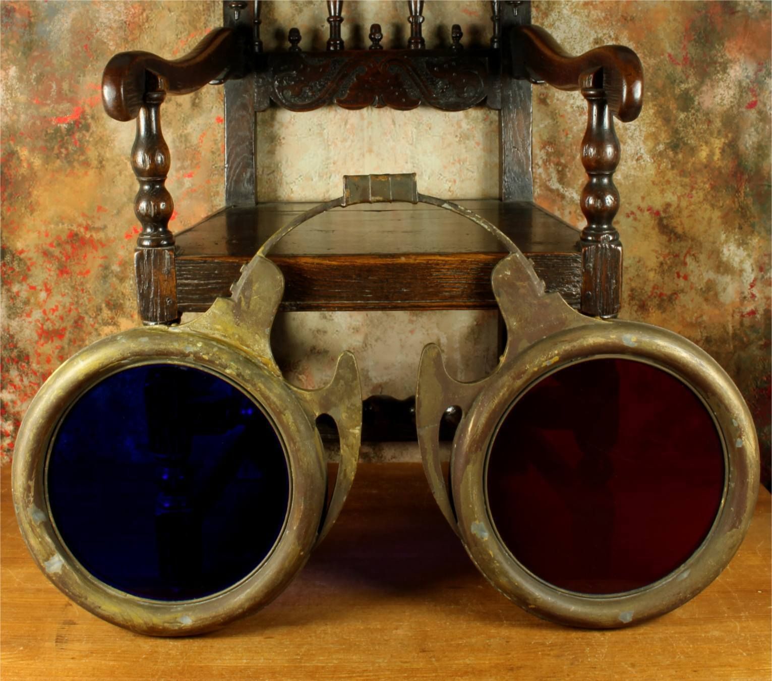 Large Antique Optician's Shop Sign. Optometrist Spectacles Glasses. photo for sale