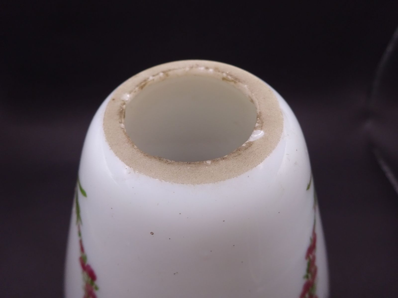 Late 1800s Early 1900s Reclaimed Floral Opal Glass Sconce Shade E27 5" photo for sale