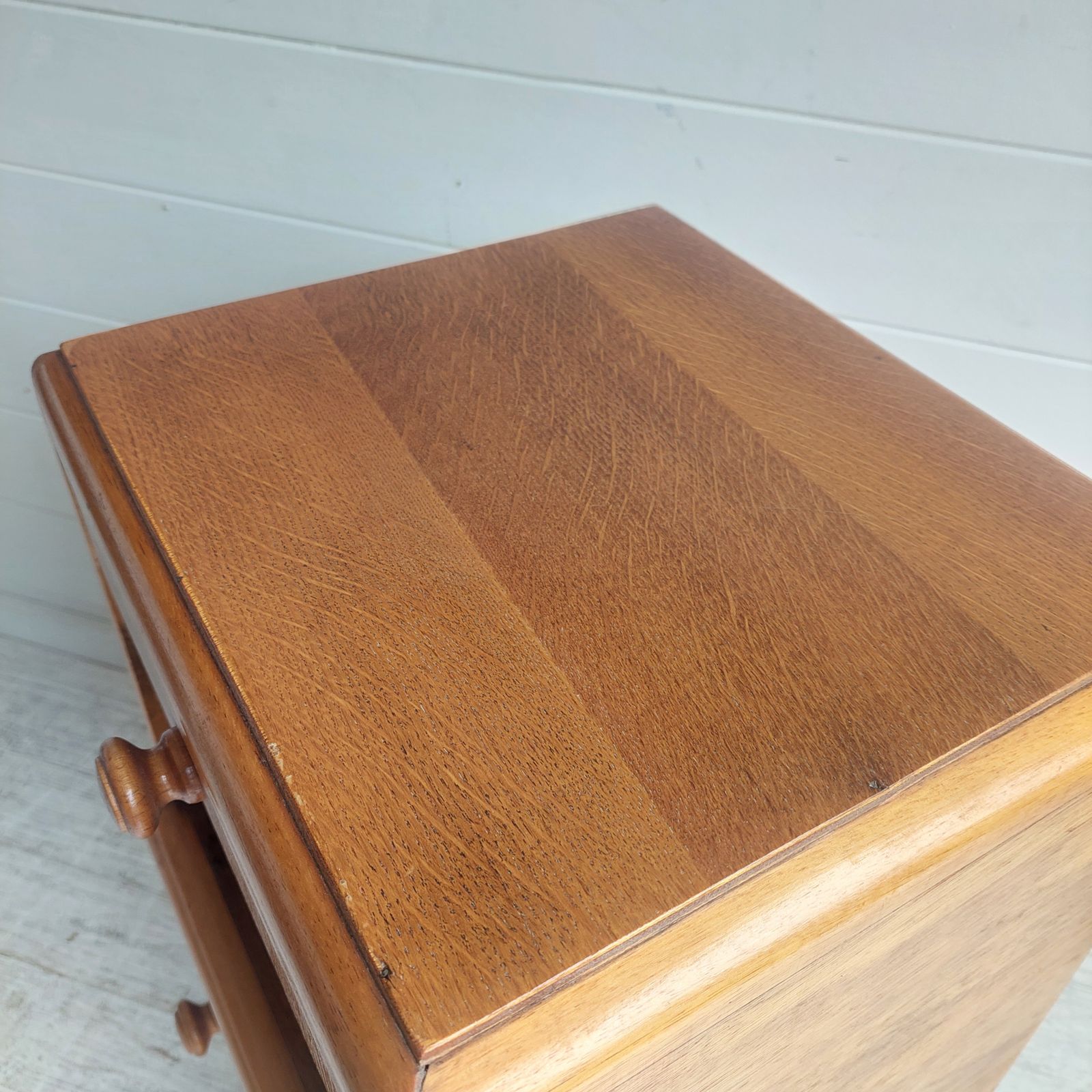 photo for sale Mid Century Oak Bedside Table Cabinet Cupboard Nightstand 50s