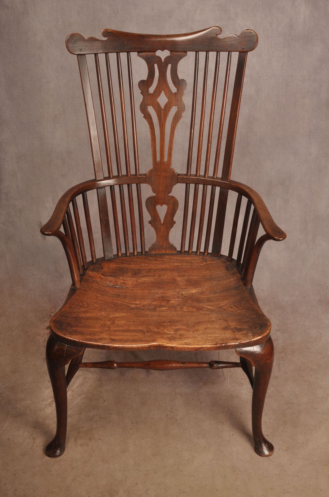4800.0 Rare 18th Century Cherrywood Thames Valley Windsor Chair photo