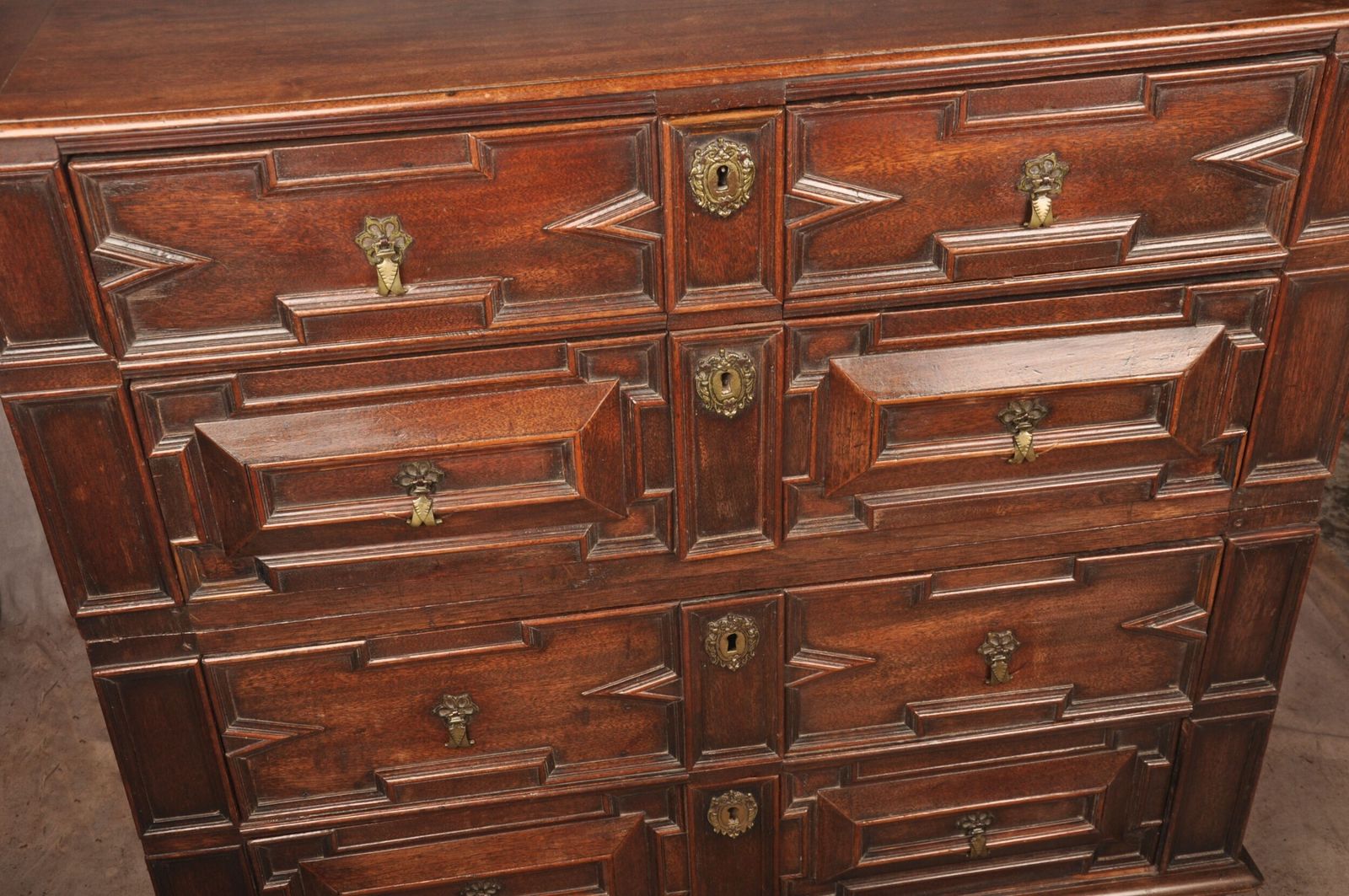 Rare Charles II Walnut & Fruitwood Chest Of Drawers photo 2500.0