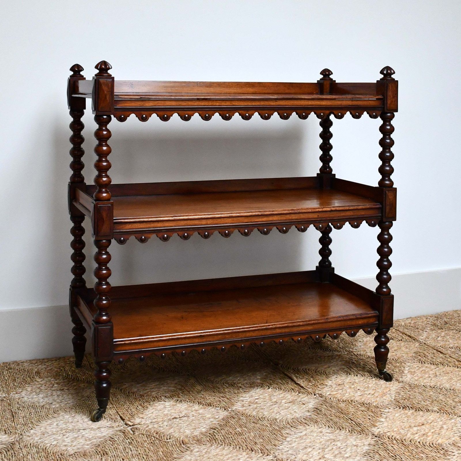 19th Century   Bobbin Buffet Table