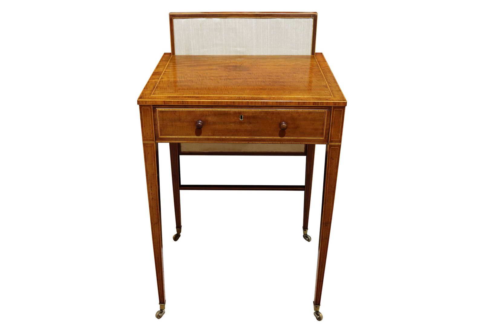 George III Sheraton Period Mahogany & Satinwood Screen Writing Table, Circa 1790 photo 1438.0