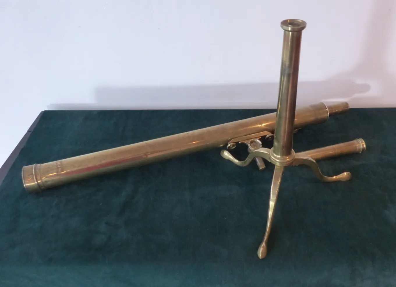 Antique Mid 19th Century Refracting Telescope Dollond London Stand & Case photo 706.0