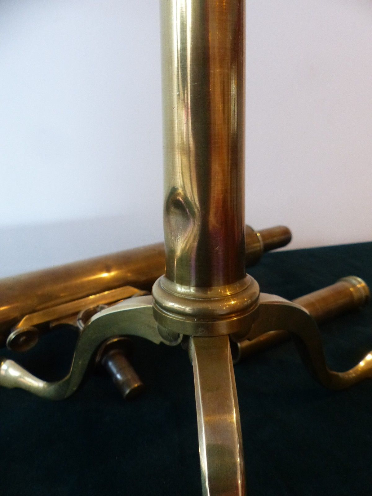 Antique Mid 19th Century Refracting Telescope Dollond London Stand & Case photo vinterior
