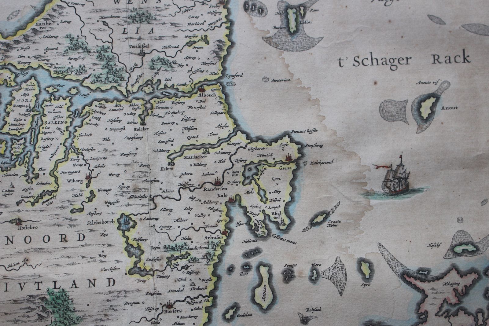 1650 Map Of Jutland ~ Denmark, 'Totius Ivtiæ Generalis Accurata Delincatio' By Jan Jansson photo Art