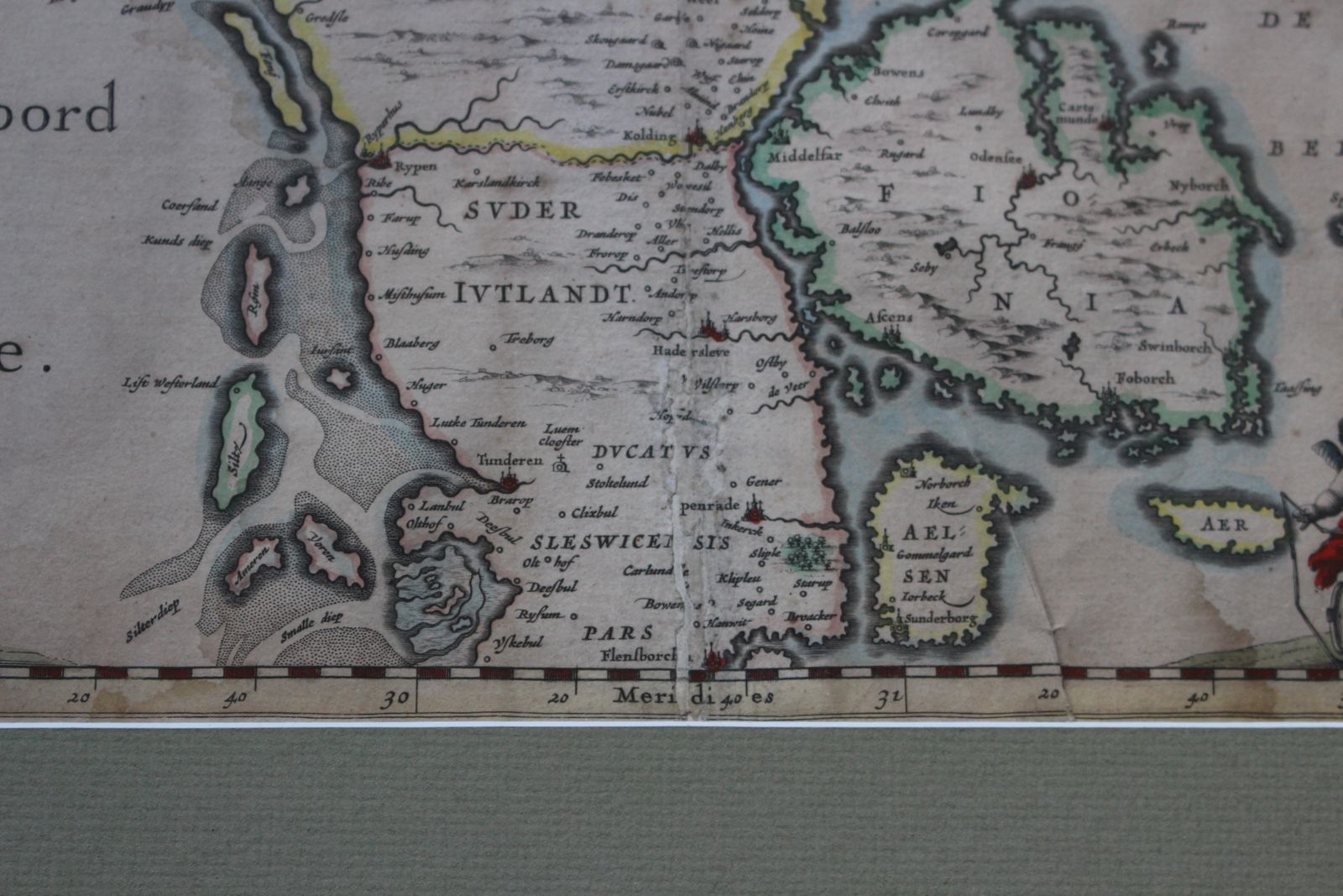 1650 Map Of Jutland ~ Denmark, 'Totius Ivtiæ Generalis Accurata Delincatio' By Jan Jansson photo buy