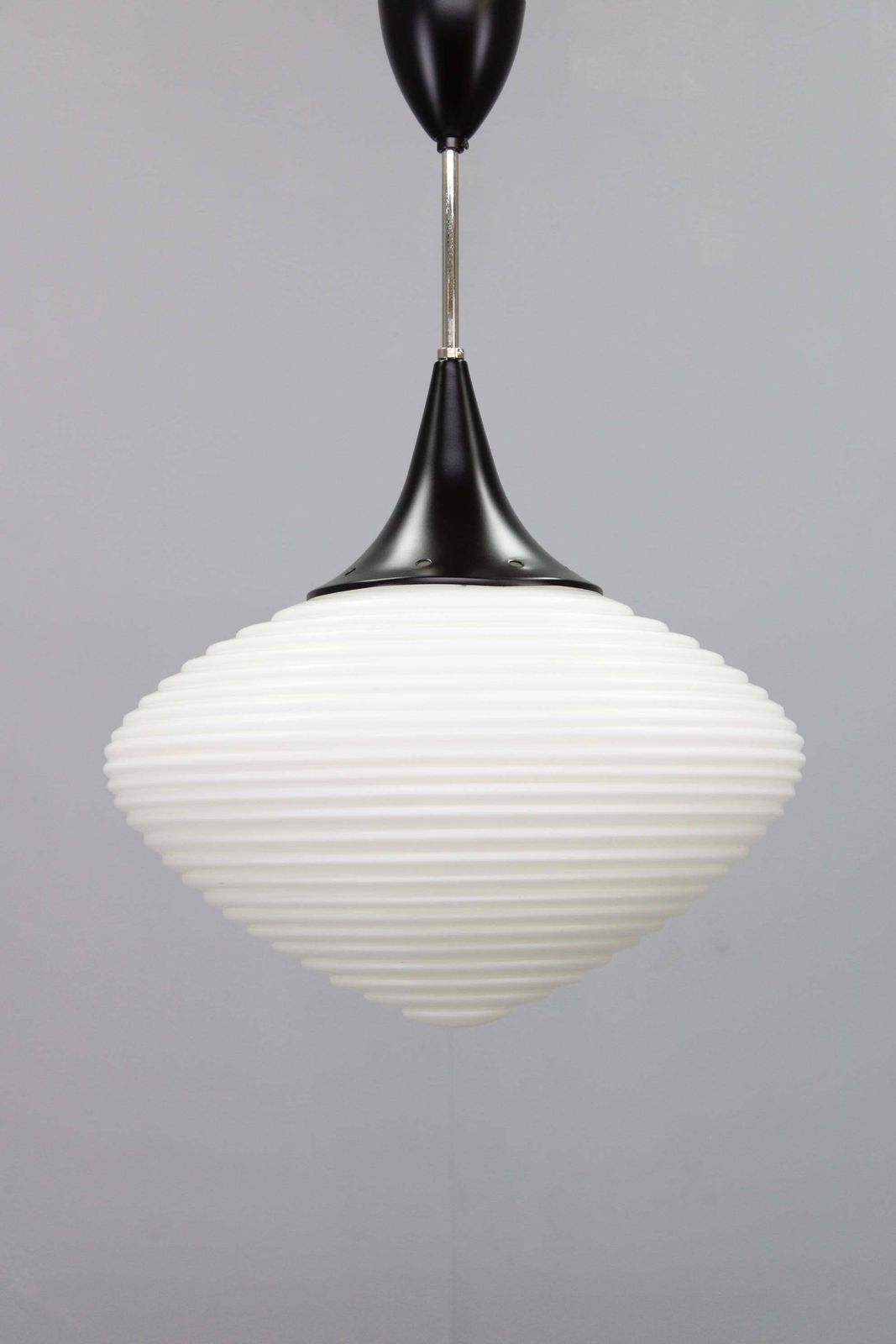 Mid Century Ribbed Glass Pendant By Kamenický šenov, 1970s photo furniture
