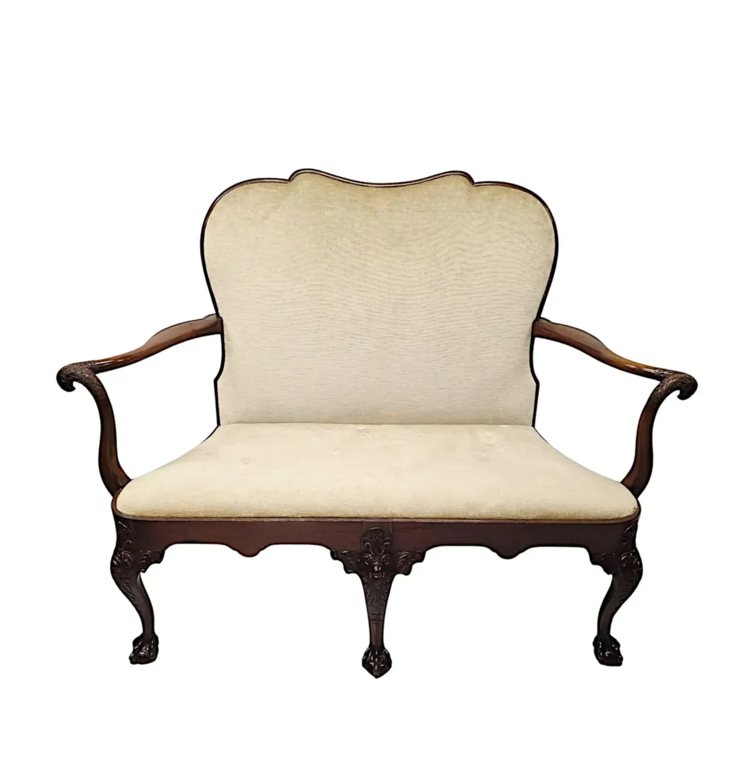 A Very Rare Late 19th Century Irish Two Seater Settee In The Manner Of 'Butlers Of Dublin' photo for sale