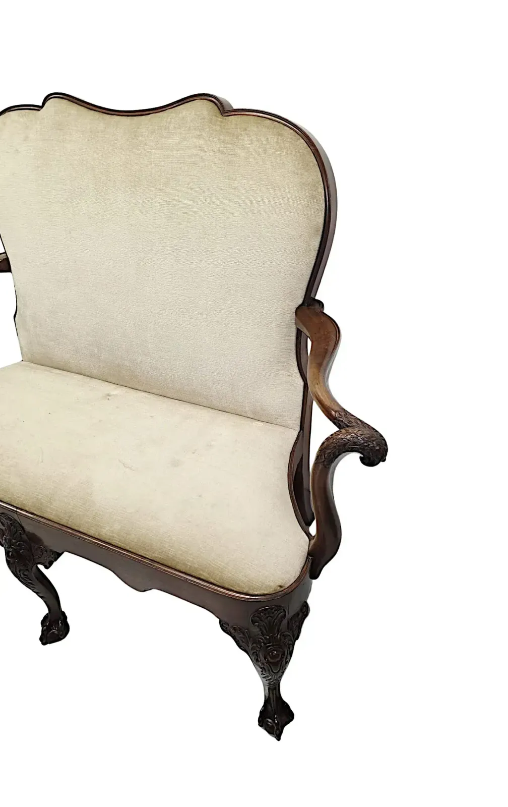 A Very Rare Late 19th Century Irish Two Seater Settee In The Manner Of 'Butlers Of Dublin' photo vintage