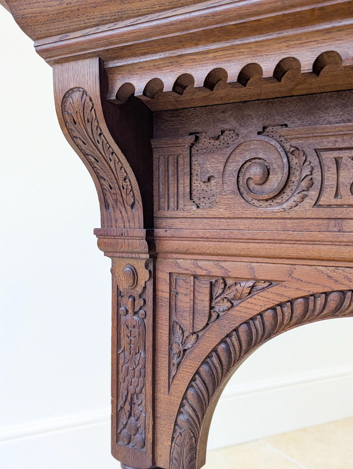 photo vintage Antique Victorian Gothic Revival Oak Lectern C.1893