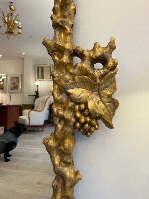 Large Antique Italian 18th Century Gilt Wood Mirror photo vintage
