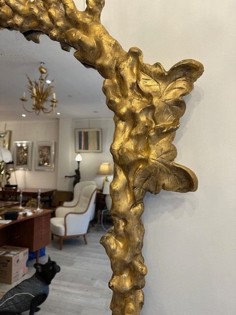 photo furniture Large Antique Italian 18th Century Gilt Wood Mirror