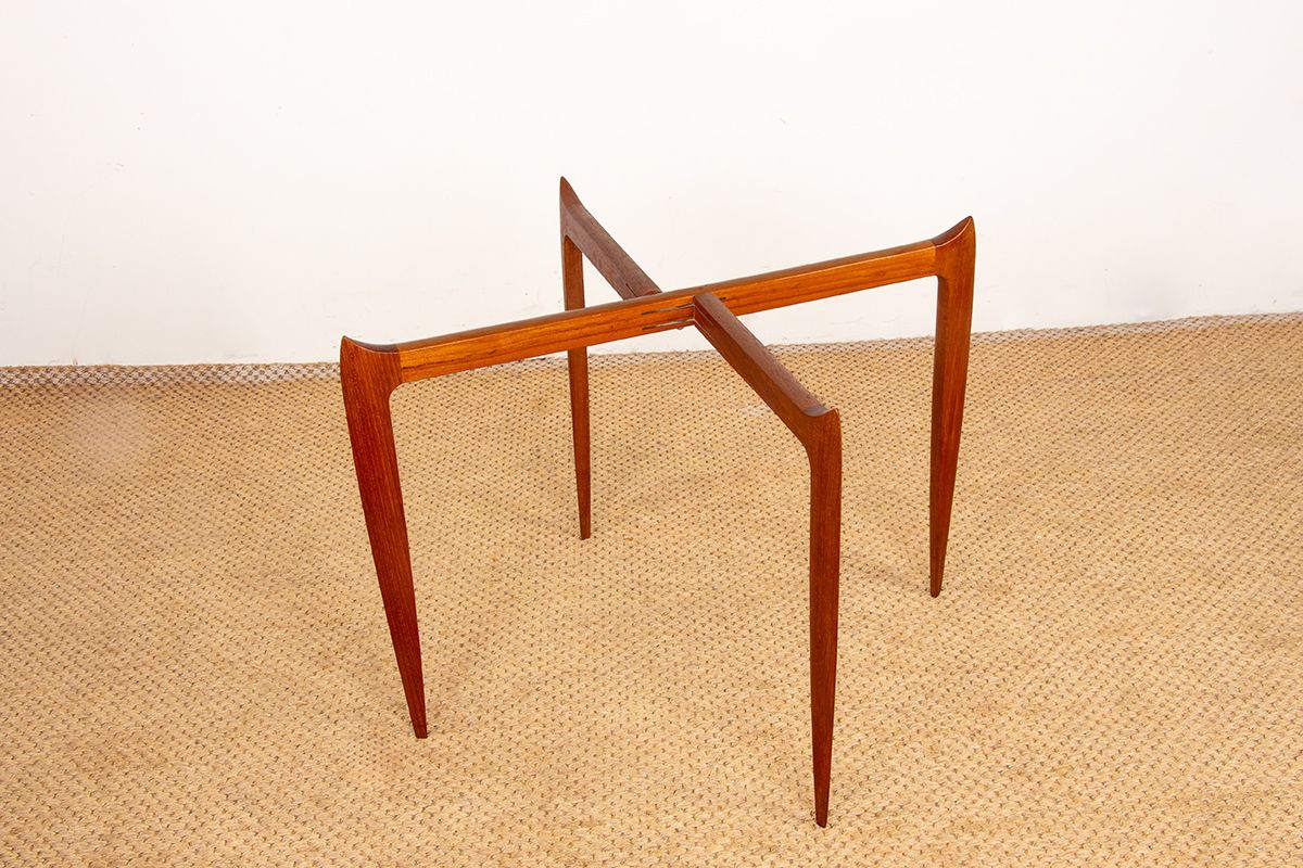 Table basse pliante en teck danois, modèle 4508, par Engholm et Willumsen pour Fritz Hansen, années 1960. photo vintage