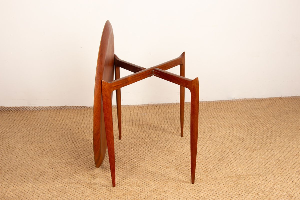 1200.0 Table basse pliante en teck danois, modèle 4508, par Engholm et Willumsen pour Fritz Hansen, années 1960. photo