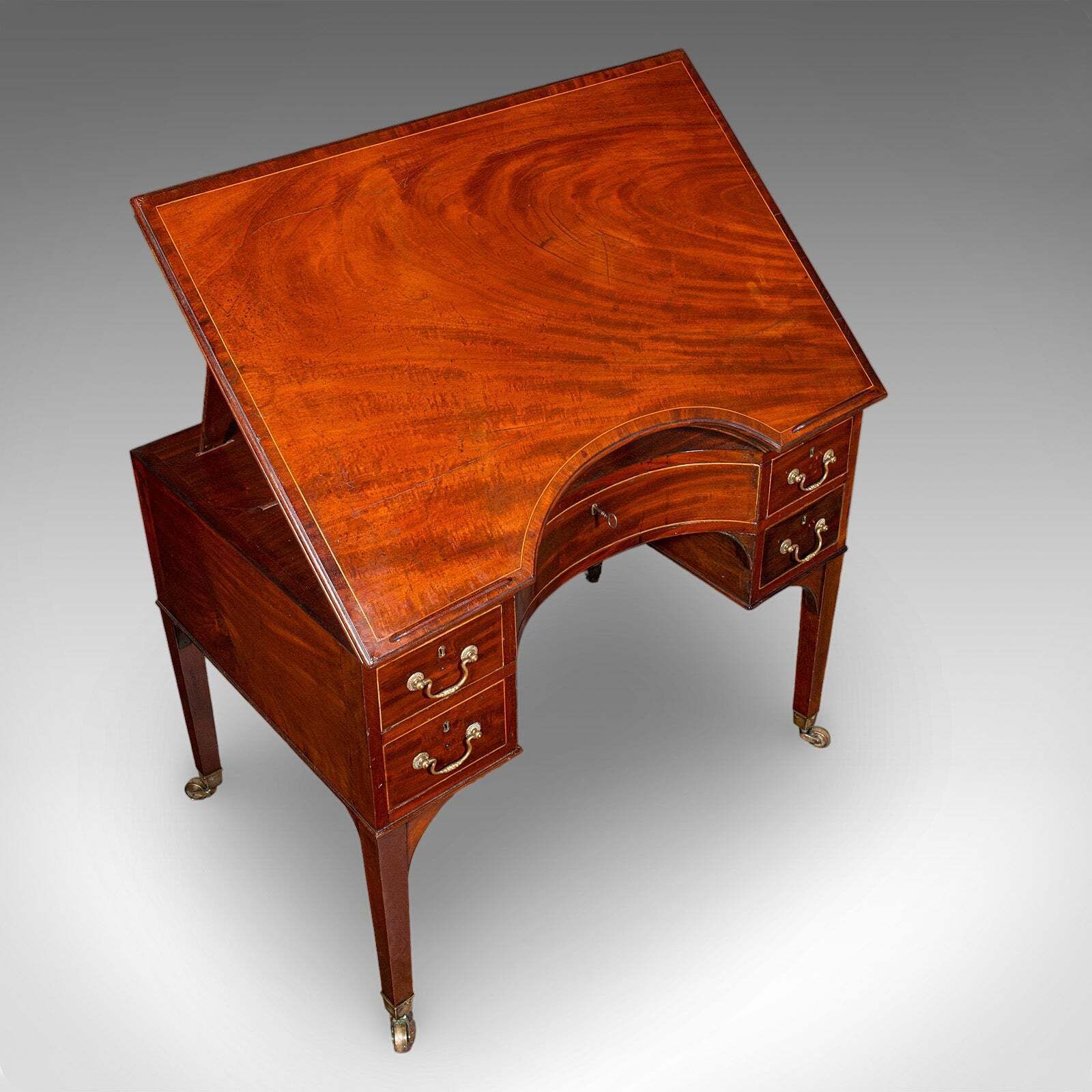 photo for sale Tall Antique Architect's Riser Desk, English, Metamorphic, Cartographer, Regency
