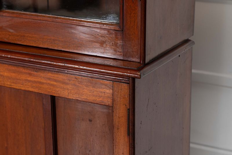 photo vinterior Large English 19thc Mahogany Glazed Bookcase