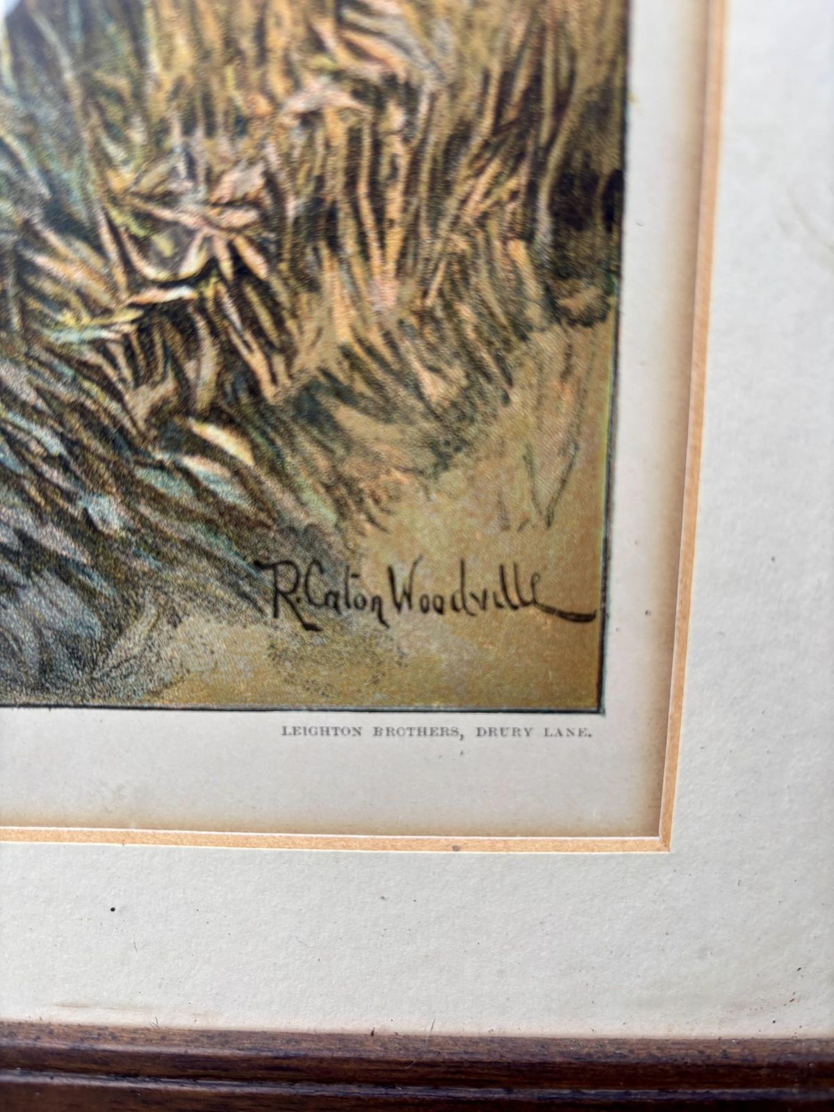 Victorian Chromolithograph The Last Shot In The Soudan After R. Caton Woodville photo Art
