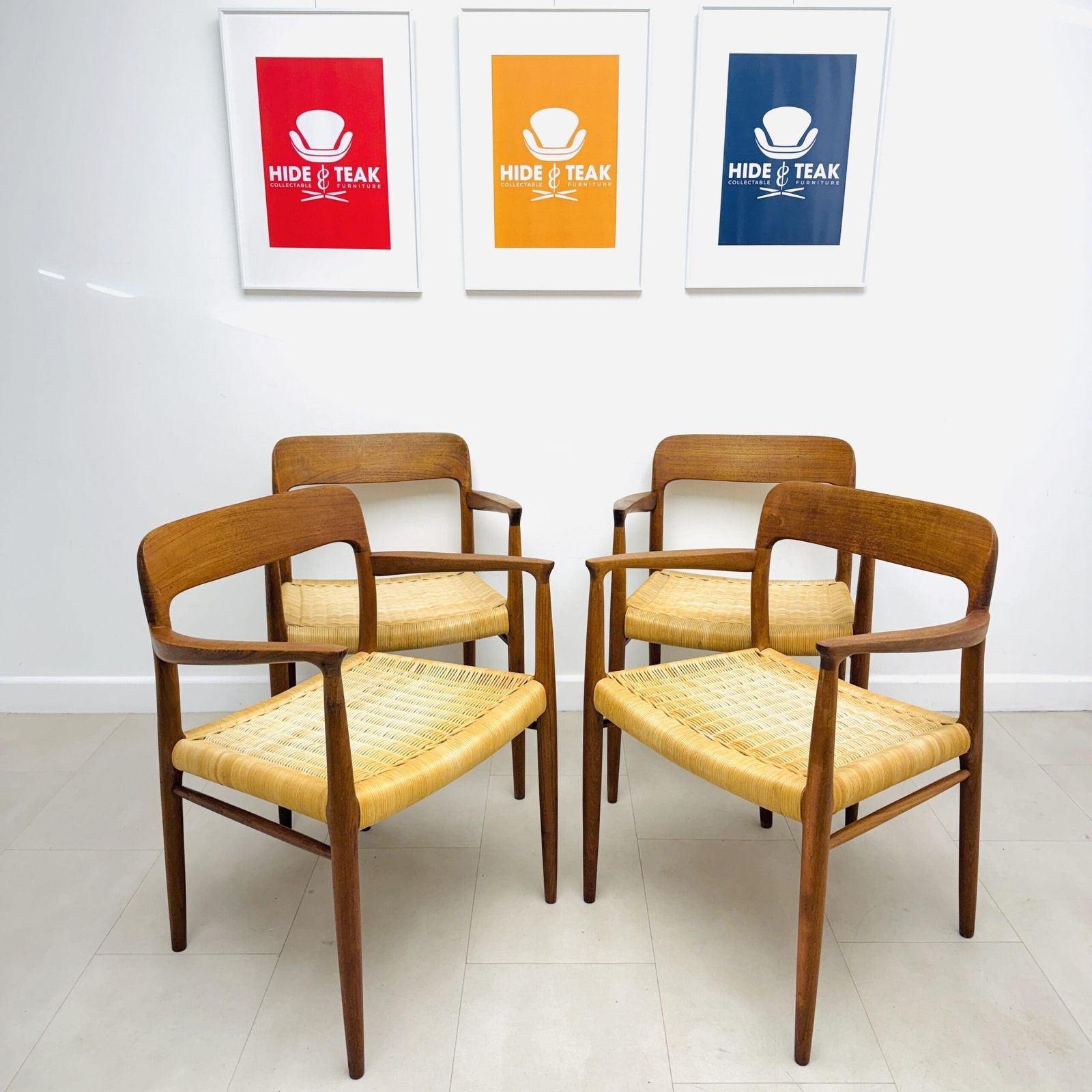 Danish Dining Carver Chairs By Niels Otto Møller photo for sale
