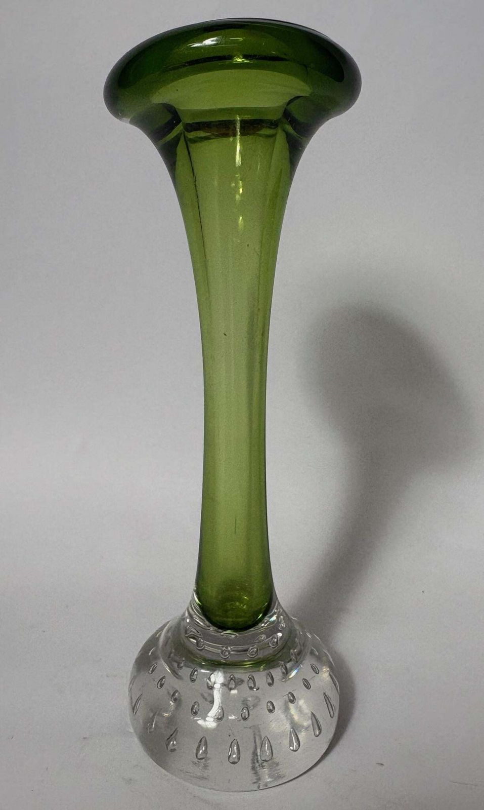 Mid‑Century Swedish åseda (Aseda) Art Glass “Jack In The Pulpit” Vase – Green photo furniture