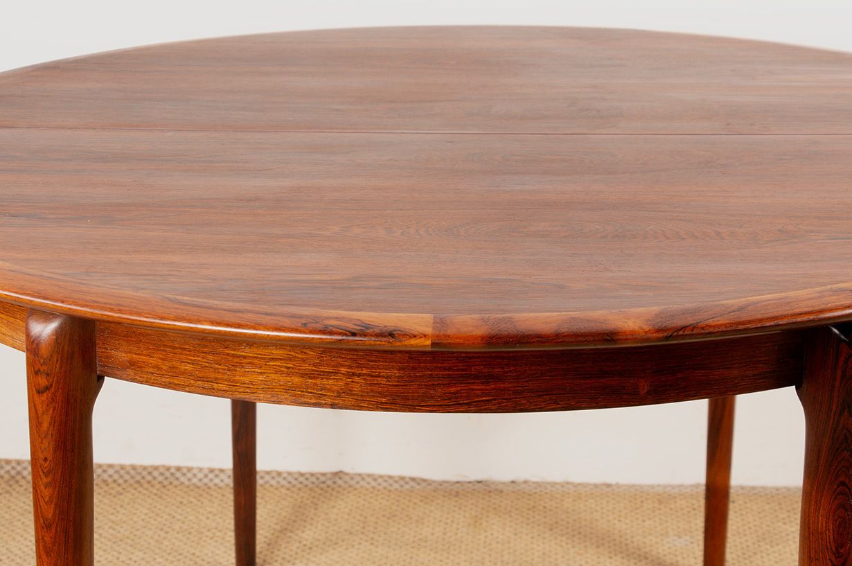 Danish Extendable Rosewood Dining Table By Kai Lyngfeldt Larsen For Søren Willadsen 1960. photo for sale