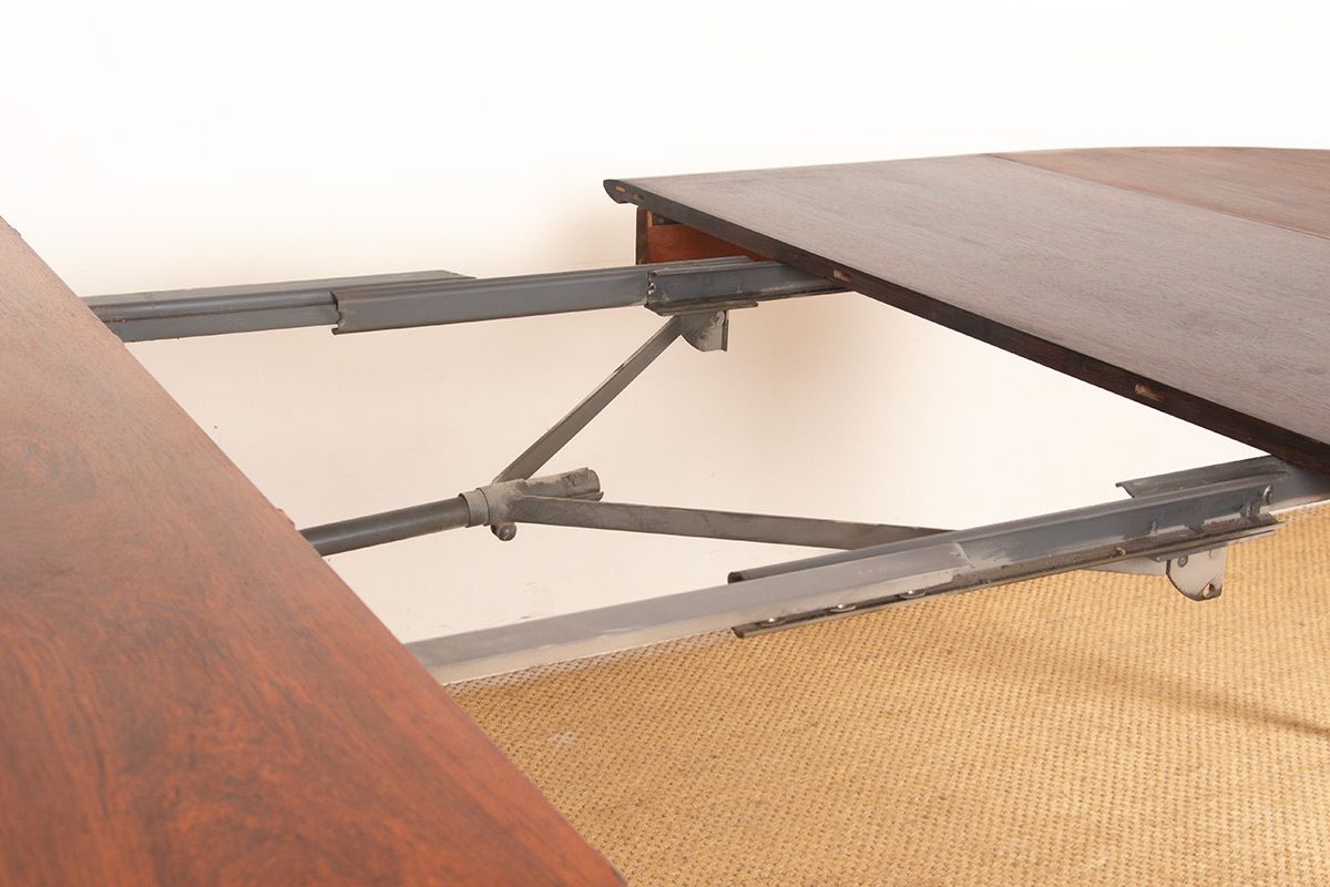 photo vinterior Table à manger danoise extensible en palissandre, par Kai Lyngfeldt Larsen pour Søren Willadsen, 1960.