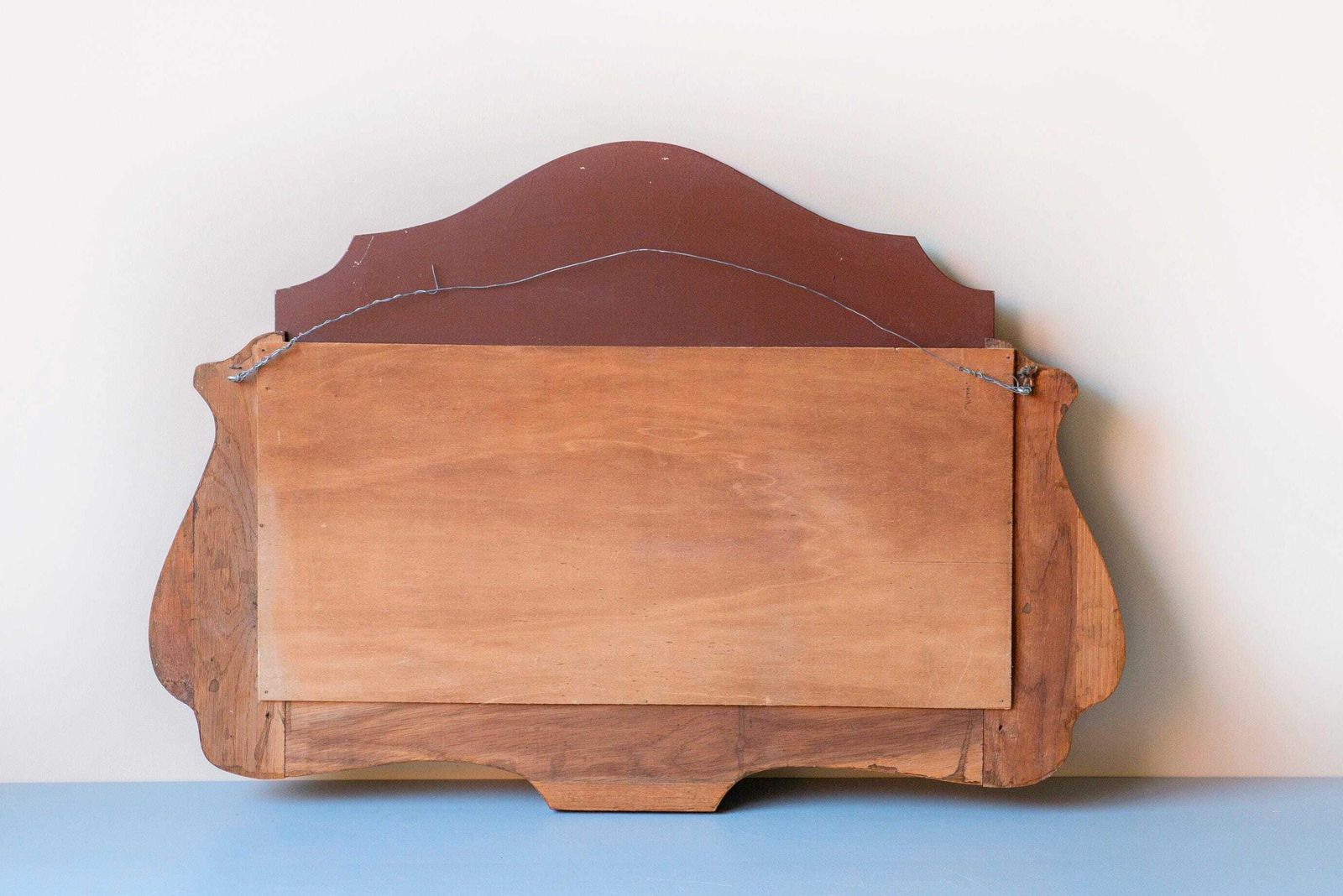 Art Deco Mantel Mirror With Beveled Glass – Carved Wood Frame, C. 1920 photo vinterior