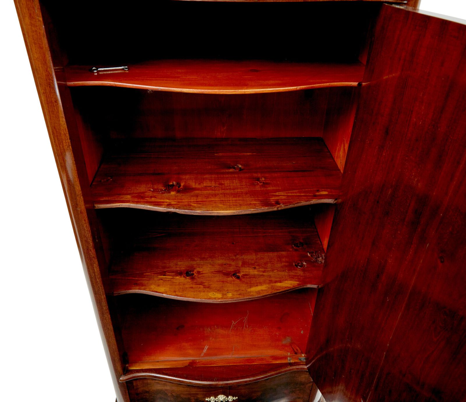 Scandinavian Pair Of 19th Century Serpentine Shaped Cupboards photo Furniture