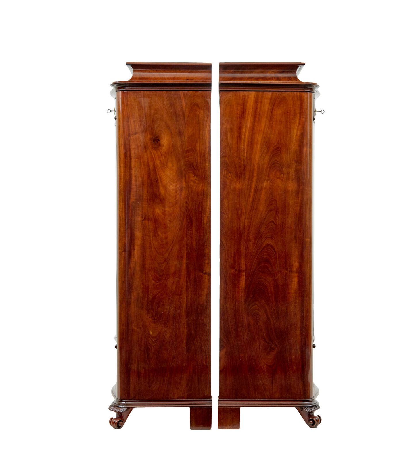 photo for sale Scandinavian Pair Of 19th Century Serpentine Shaped Cupboards