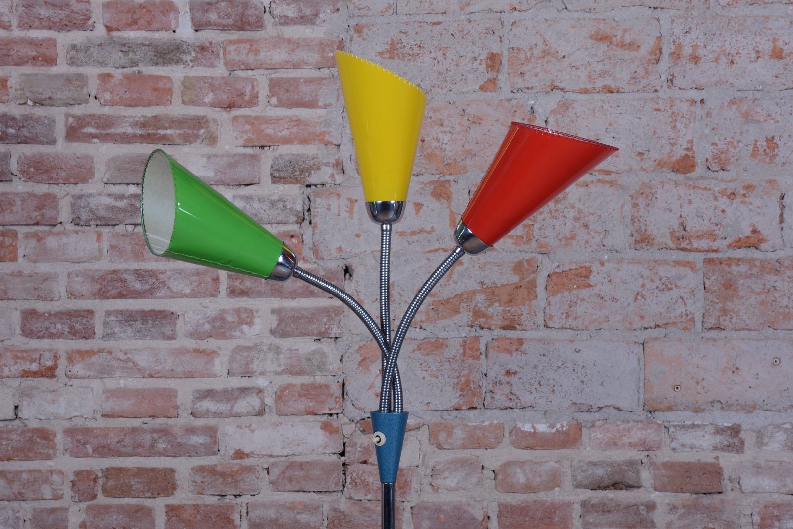 Restored Mid Century Floor Lamp, By Lidokov Boskovice, Chrome, Czech, 1950s photo vinterior