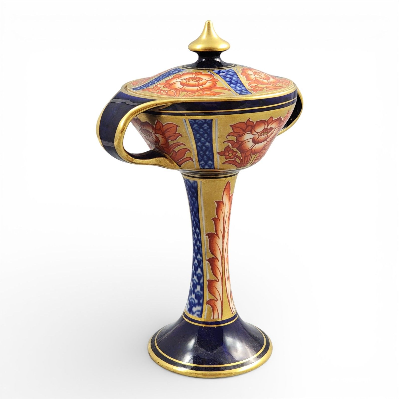 William Moorcroft For James Macintyre, Aurelian Ware Twin Handled Vase, C.1898 photo vinterior