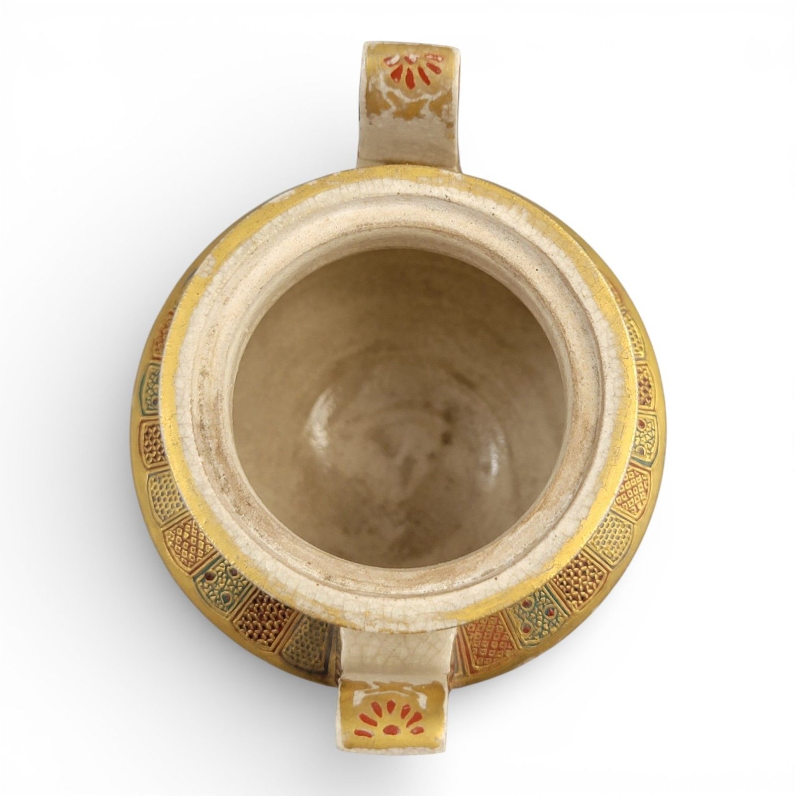 1800.0 Signed Meiji Satsuma Koro Incense Burner By Shunzan With Shi Shi Lid, C.1890 photo